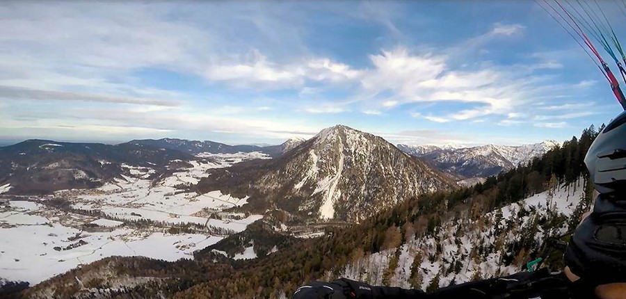 Alpenpanorama Gleitschirmflug Ruhpolding